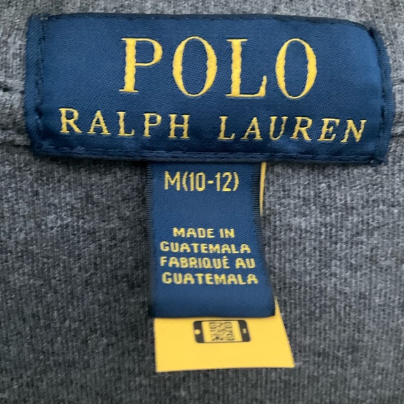 Ralph Lauren Gray Kids Zip-Up Top Size M (10-12) - Picture 6 of 9